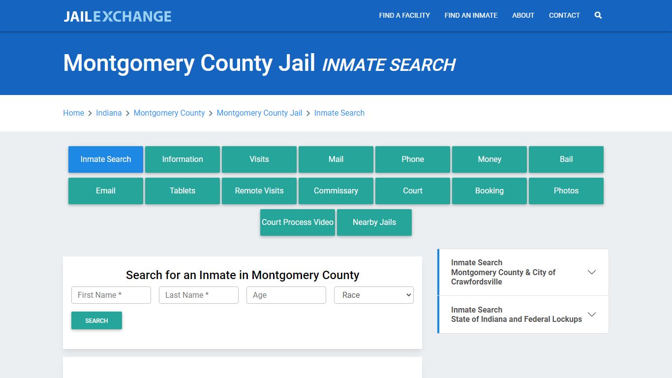 Montgomery County Jail, IN Inmate Search: Roster & Mugshots