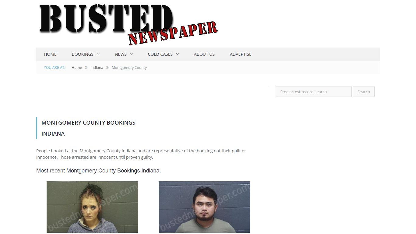 Montgomery County, IN Mugshots - BUSTEDNEWSPAPER.COM